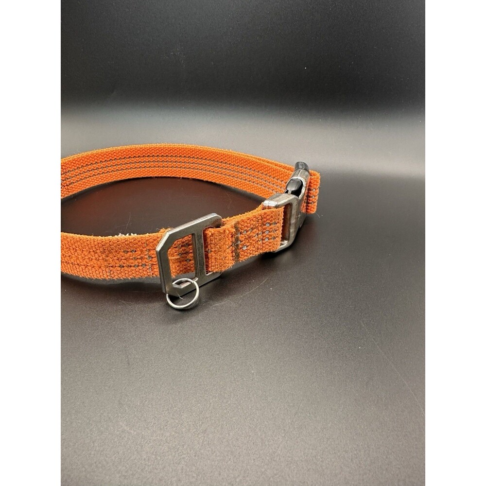 Carhartt Tradesman Dog Collar Hunter Orange Reflective Rugged Size Large 18”-26” - Picture 4 of 7